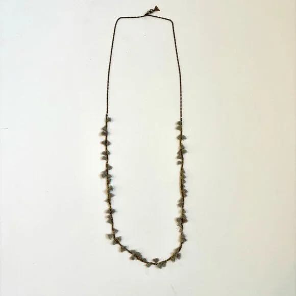Serafina Tassel Necklace - Gold and Gray - Picture 2 of 3